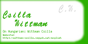 csilla wittman business card